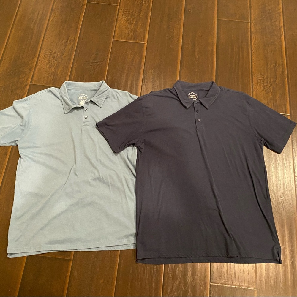 Classic Men's Polo Shirt Duo - Sky Blue and Navy